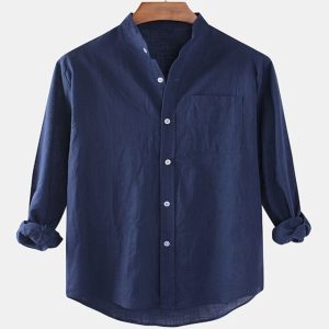 Linen-Cotton Blend Kurta Top
